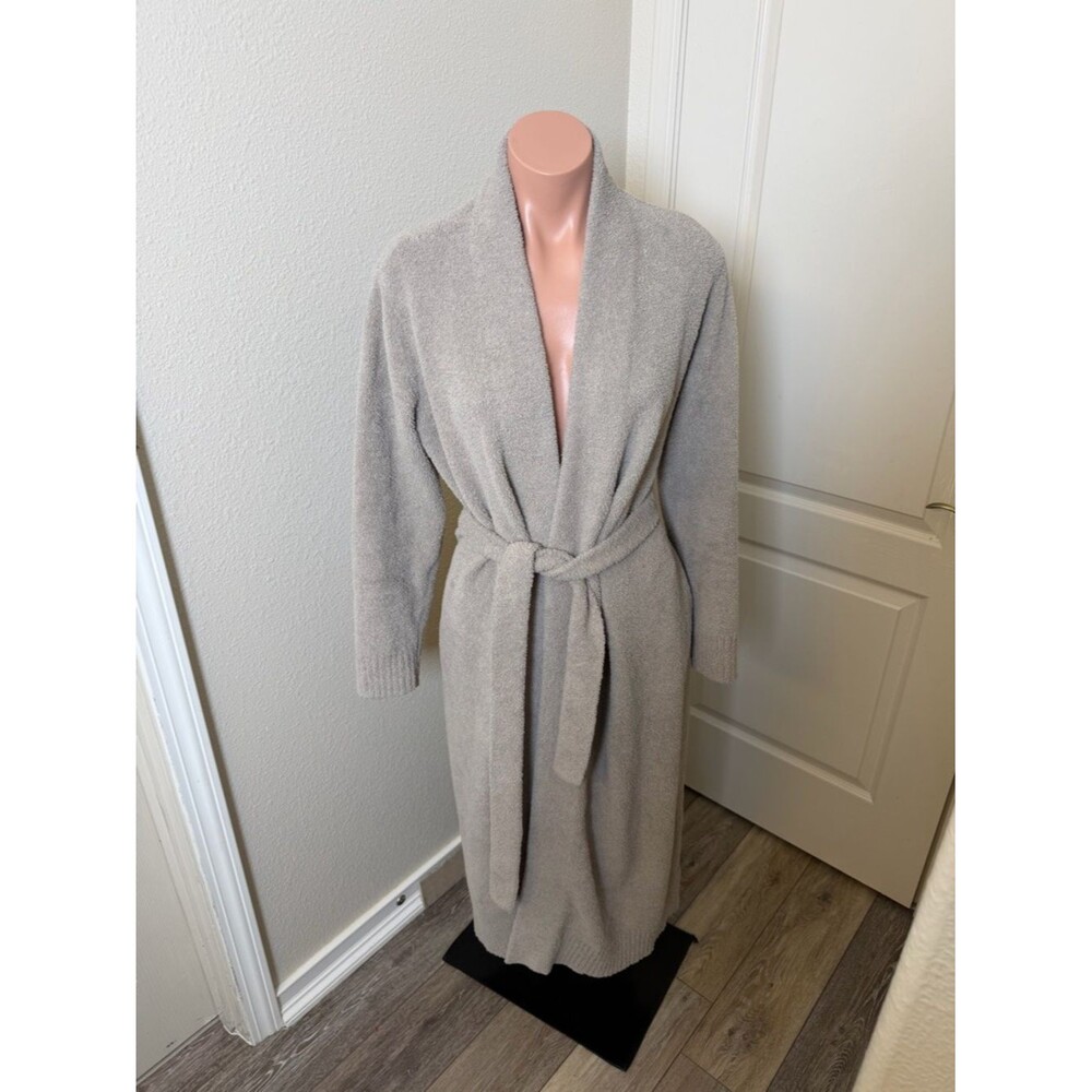 UGG Cozy Long Shawl Collar Robe Cardigan Light Taupe Sz S